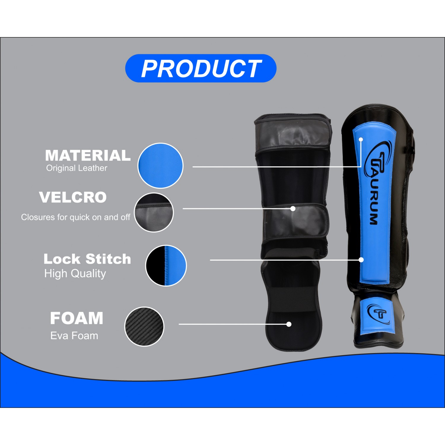 Blue/Black Shinguard