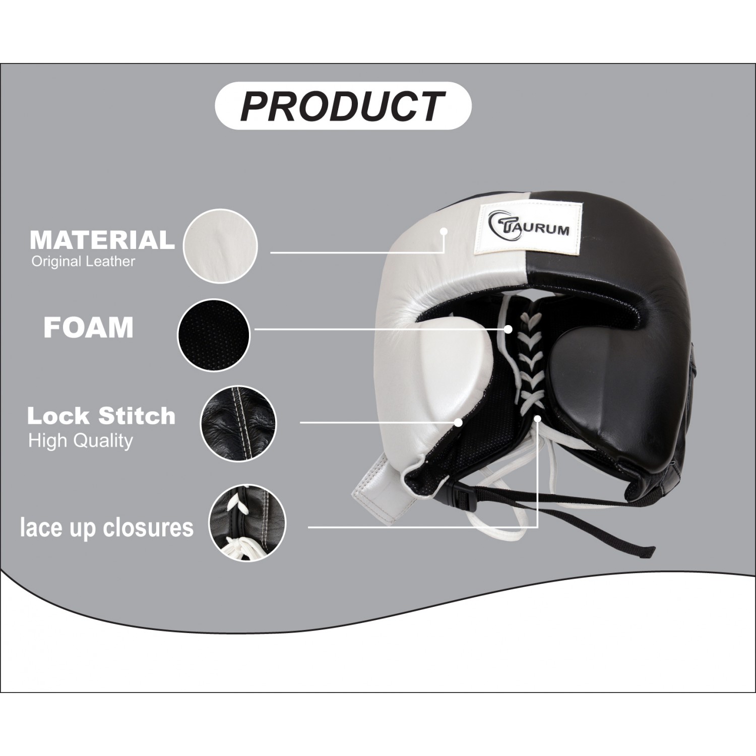 Grey/Black Head Guard